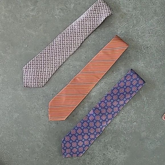 LANVIN SILK NECK TIES LOT OF 3 - Picture 5 of 9